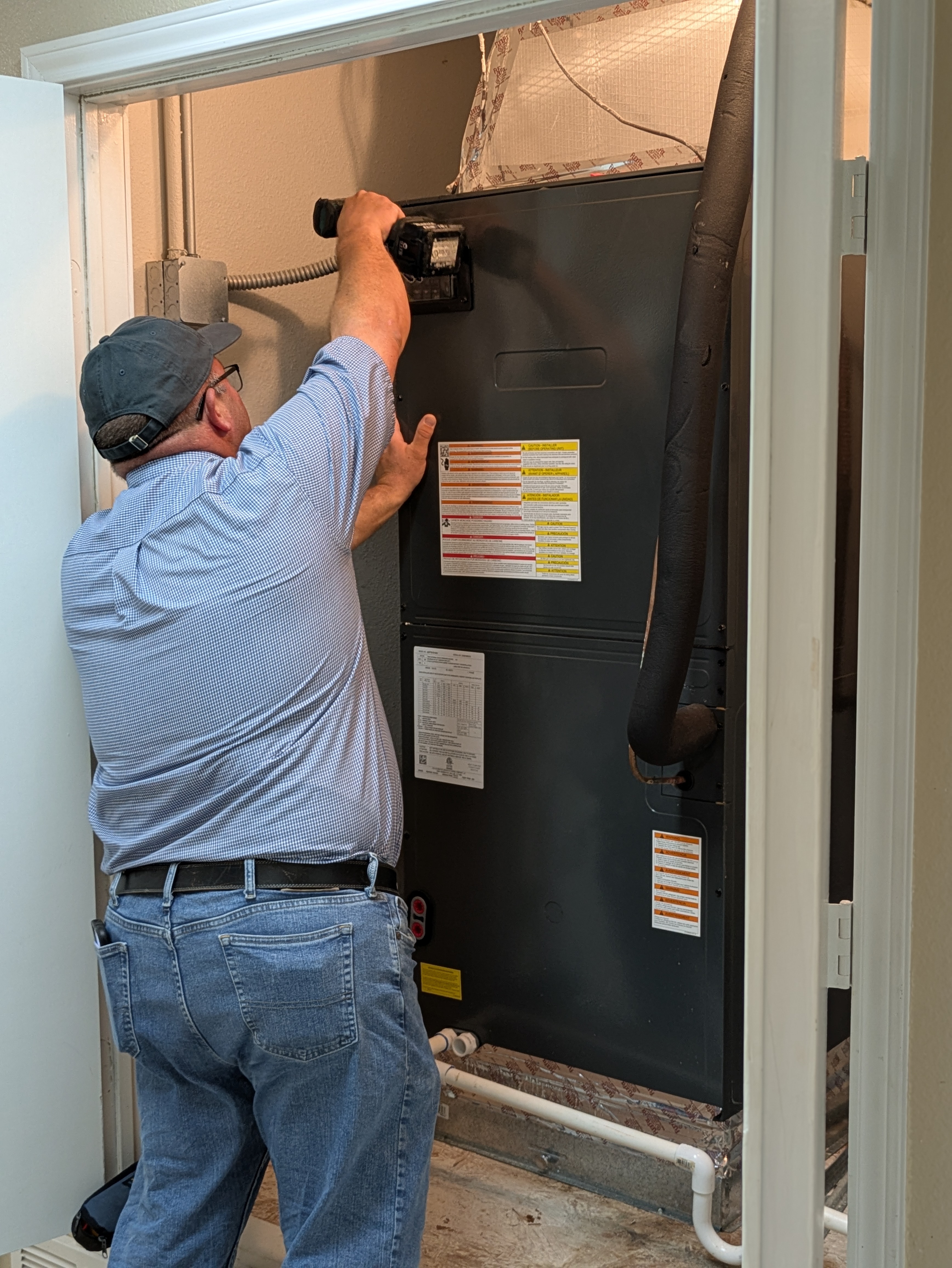 HVAC service job — April 2026